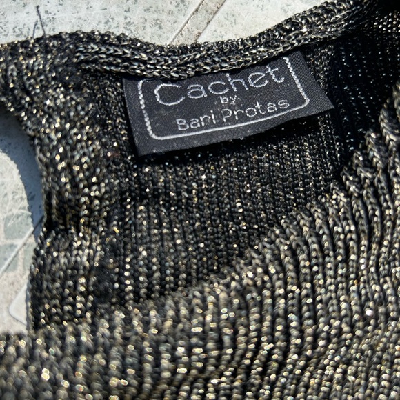 Cachet by Barry Protos, top Gold Glitter metallic fabric. Sz 5/6. - Picture 4 of 6
